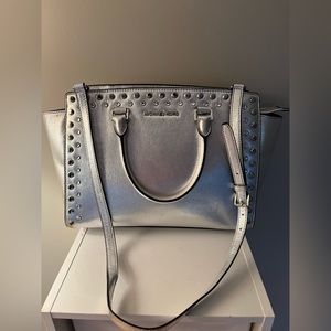 Silver Michael Kors Studded Bag
